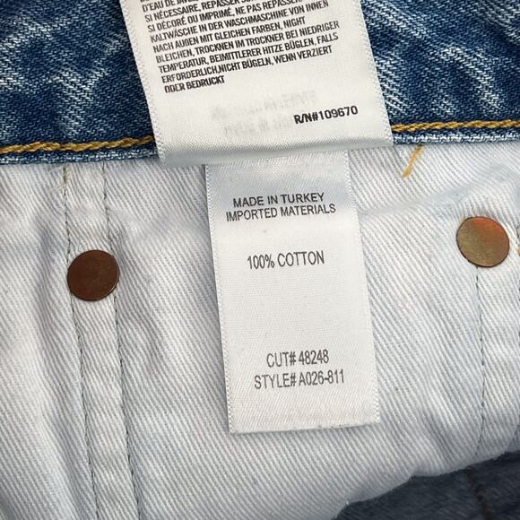 AGOLDE Parker Denim Shorts Swapmeet Raw Hem Distressed Women’s Size 23 Cotton - Picture 4 of 5